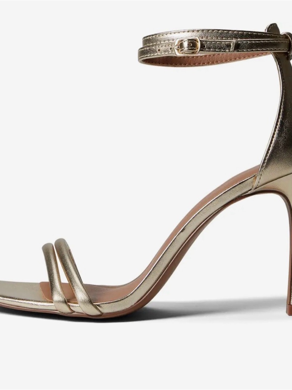 Chinese Laundry Gold Double-Strap Ankle Strap Stilettos - Picture 3 of 7